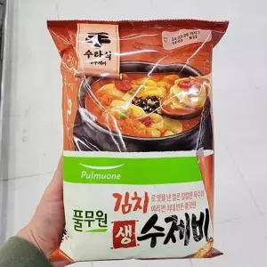 풀무원 김치 생 수제비 423.2g 아이스박스포장