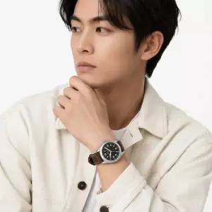 해밀턴 H70315830 카키 필드 익스페디션 남성 오토매틱 가죽시계