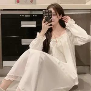 셀럽하우스 긴팔실크홈원피스 셔링l