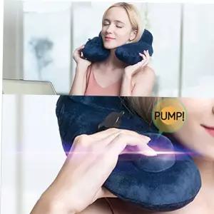 에어펌프 목쿠션 여행용 차량용 목베게 에어 목베개