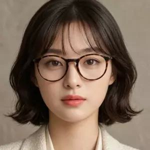 안경테 CH3413 C714 라운드 동글이 호피 럭셔리 명품 뿔테 패션