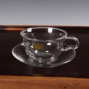 손잡이 유리잔 받침세트 150ml 유리다기 치카오 (W134A80)