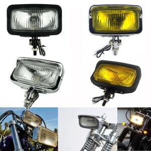 Harley Chopper Custom Softail Dyna Suzuki Kawasaki 용 하단 마운트 헤드 램프가있는 오토바이 H3 스퀘어