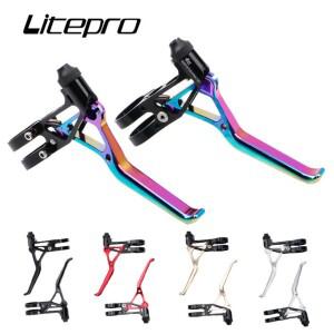 Litepro BMX 자전거 초경량 CNC 64g 브레이크 레버 접이식 자전거 Brompton 14/16/20 인치 V 브레이크 레버