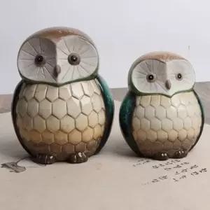 오뚜기 부엉이 소품인형 (2P) 미니어처소품 도자기인형 (W13E811)