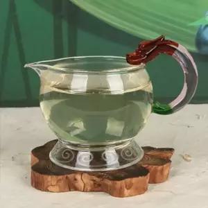 고품질 용문손잡이 유리숙우 찻잔 220ml 유리다기 (W15EE34)