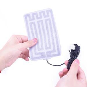 1개 히팅 패드 손난로 가열 깔창 USB 필름 전기 히트 매트