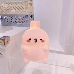 토끼 야간 조명 침대 머리 침실 LED 작은 테이블 비 플러그 인 플로어스탠드  분위기 장식