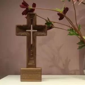 탁상용 십자가 축복 항목 장식 크리스탈 성당 기독교 단일