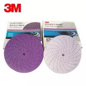 10PCS 3M 정통 오리지널 퍼플 클린 회오리 바람 건식 연마 사포 P80/120/180/240/320/400/500 자동차 그림