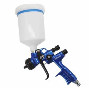 Ntools Blue 한정판 LVLP 스프레이 건 페인트 1.3mm 노즐 (자동차 용 탱크 포함) 새로운 디자인 권총 공기