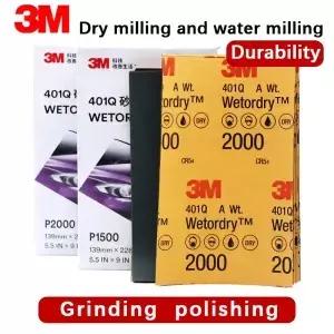 3M 401Q 자동차 자세히 물 사포 3m 1500 그릿 2000 2500 샌딩 페인트 흠집 연마