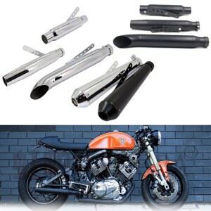 오토바이소음기 범용 오토바이 배기 머플러 레트로 빈티지 클래식 전기 도금 Escap Moto for cg125 sr400 cb500 vt500 CM300 500 Cafe
