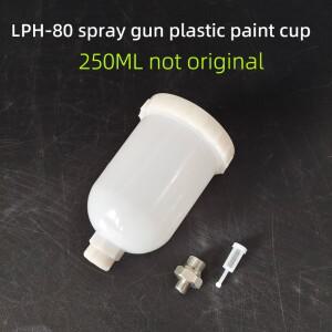 이와타 LPH-80 스프레이건 화분에 적합한 자동차 소형 수리 플라스틱 화분, 250ml 페인트 캔