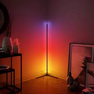 플로어램프 코너 일자 스위치 RGB 무지개 램프 무드등 조명