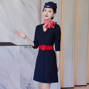 직업 의상 코스튬 동방항공 드레스 승무원 스튜어디스 업무복 원피스