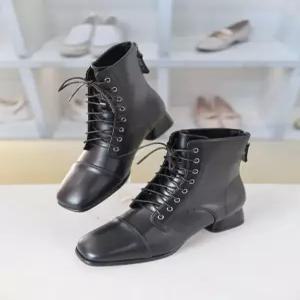 [블리아르]소가죽 여성 청키힐 앵클 부츠 4cm BLMD100542