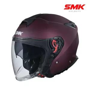 SMK 오토바이 바이크 오픈페이스 헬멧 GTJ MA300 와인 레드 KC ECE 안전