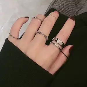 연예인 레이어드 실반지 실버 은 반지 8개 세트