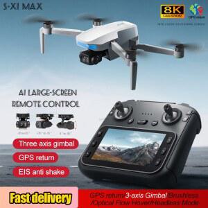 S-X1 고급 GPS 드론 전문가용 8K 카메라 (화면 포함) 10KM 디지털 이미지 전송 3축 짐벌 브러시리스 RC 쿼드콥터