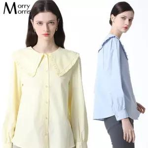 [모리모리스][모리모리스(Morry Morris)] 소녀 와이드 프릴 카라 블라우스