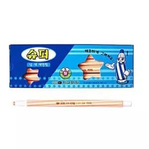 지구 슈퍼 낱색 색연필 채점펜 (연주황 12자루)