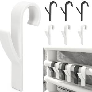 1-5Pcs 욕실 수건 홀더 수납함 랙 클리어 행거 가열 라디에이터 레일 옷 걸이 스카프 후크
