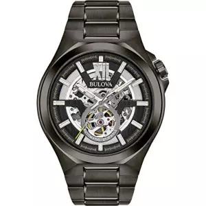 Bulova 남성용 클래식 Maquina 자동 오픈 어퍼처 시계