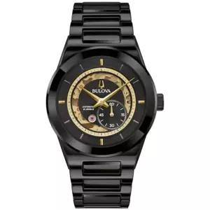 Bulova 남성용 현대 Millenia 자동 세라믹 시계 오픈 엣지 크리스탈