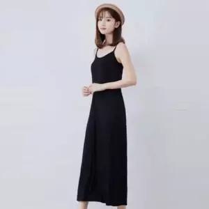 면소재 롱원피스 민소매 촉감 캐주얼 부드러운-WD5EDE7