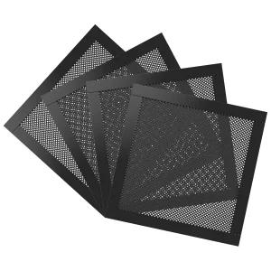 컴퓨터 쿨러 팬용 MoKo 140mm 먼지 필터 4팩 마그네틱 프레임 PC 메쉬 방진 PVC 커버 그릴 - 블랙