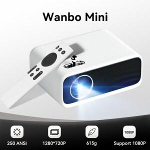 넷플릭스빔프로젝터 완보 미니 휴대용 멀티미디어 프로젝터 시어터 비디오 LED 250 ANSI 프로젝터 HD 720P 스마트 프로젝터