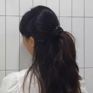 [HYDIG0JM_66]포니 만두핀 베이직 똥머리집게핀 블랙