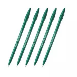 모나미 스테딜셀러 수성펜 0.4mm 사인펜 녹색12개 사무용품 회사 파일 (W99B1B3)