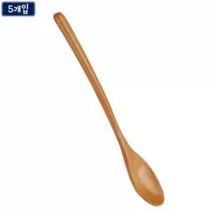 옻칠 숟가락 5p 약23cm 나무 원목 옻숟가락 가벼운 옻칠마감 (W99E871)