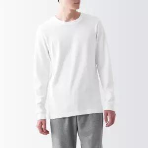 무인양품 남성 울 혼방 발열면 크루넥 긴소매 티셔츠 내복 발열내의 FA194A3A 남성 울 혼방 발열면 크루넥