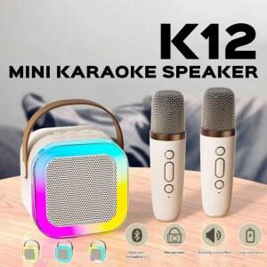 모니터링스피커 K12 블루투스 스피커 휴대용 귀여운 노래방 미니 무선 오디오 마이크 포함 노래 가족 노래 기계 신상