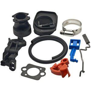 Husqvarna 용 흡기 매니 폴드 어댑터 클램프 Repir 키트 340 345 350 346XP 351 353 전기 톱 스로틀로드 레버 제어 카브 가스켓