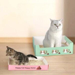 고양이화장실 일회용 휴대용 고양이 쓰레기 상자 접이식 변기 동물 애완 방수 공간 여행 가정