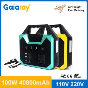 가정용 캠핑용 보조배터리 야외 비상 자동차 발전소, 100W 휴대용 발전소, 110V, 220V 태양광 발전기, 40800 mAh