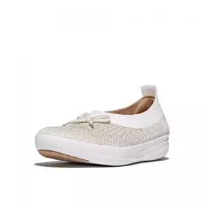 핏플랍 FITFLOP 여성 리본 니트 슬립온 - 골드어반 화이트 (FT59K2M142) FT59K2M142 425015