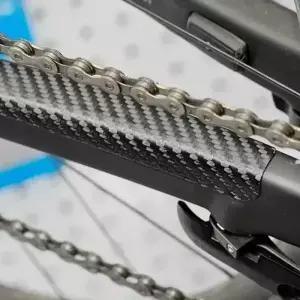 자전거 체인 보호대 검은 탄소 섬유 사이클링 프레임 스테이 게시 된 MTB 케어 가드 커버 액세서리