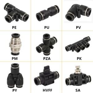 1Pcs  공압 피팅 압축기 공기 파이프 튜브 호스 커넥터 4mm 6mm 8mm 10mm 퀵 커플 링 PU PY PV