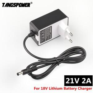 전기 드라이버 21V 2A 18650 리튬 배터리 18V 5S 이온 벽 DC 5.5x2.1 MM