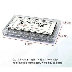 360pcs 8mm-25mm 스테인레스 스틸 시계 스프링 바 스트랩 핀 1.5mm 직경 밴드 링크 수리 도구 액세서리