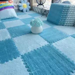 30*30CM 부드러운 플러시 깔개 놀이 매트 퍼즐 카펫 따뜻한 Playmat 연동 운동 타일 바닥 장식
