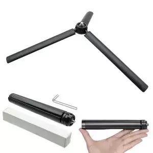 부드러운 4 DSLR 카메라 비디오 캠코더 용 /4 인치 나사 스탠드가있는 금속 미니 데스크탑 삼각대