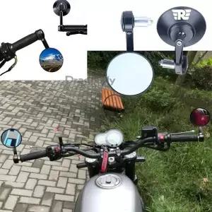 Royal Enfield Meteor/Classic 350 500 650 Interceptor CNC 오토바이 바 엔드 미러 레트로 핸들 팁 백미러