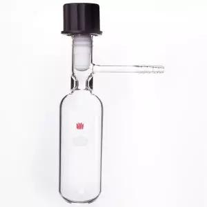 SYNTHWARE 솔벤트 보관병 두꺼운 벽 Schlenk 완전 포장 PTFE 붕규산염 유리 F58 고진공 밸브