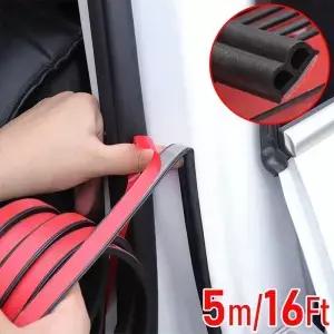 5 미터 자동차 도어 씰 스트립 스티커 B 모양 Weatherstrip 고무 방음 씰링 자동 인테리어 액세서리 DIY
